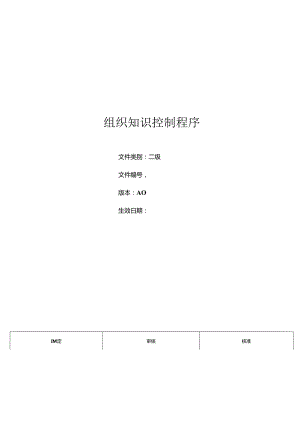 三体系-组织知识控制程序.docx