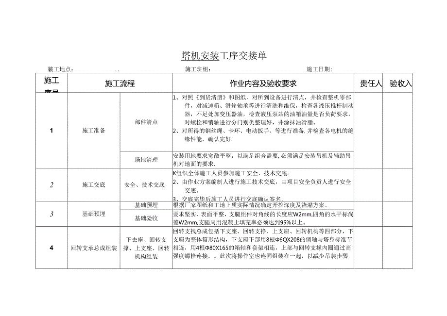 TC7052塔机安装工序签证单.docx_第1页