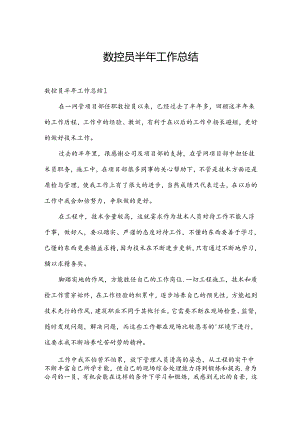 数控员半年工作总结.docx