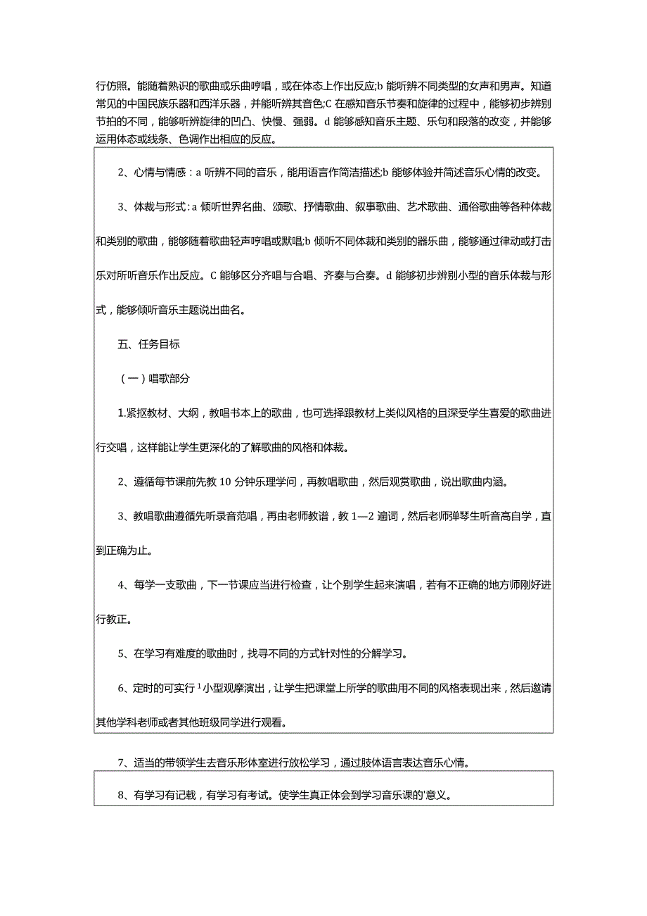 2024年新人音版八年级下册音乐教学计划.docx_第2页