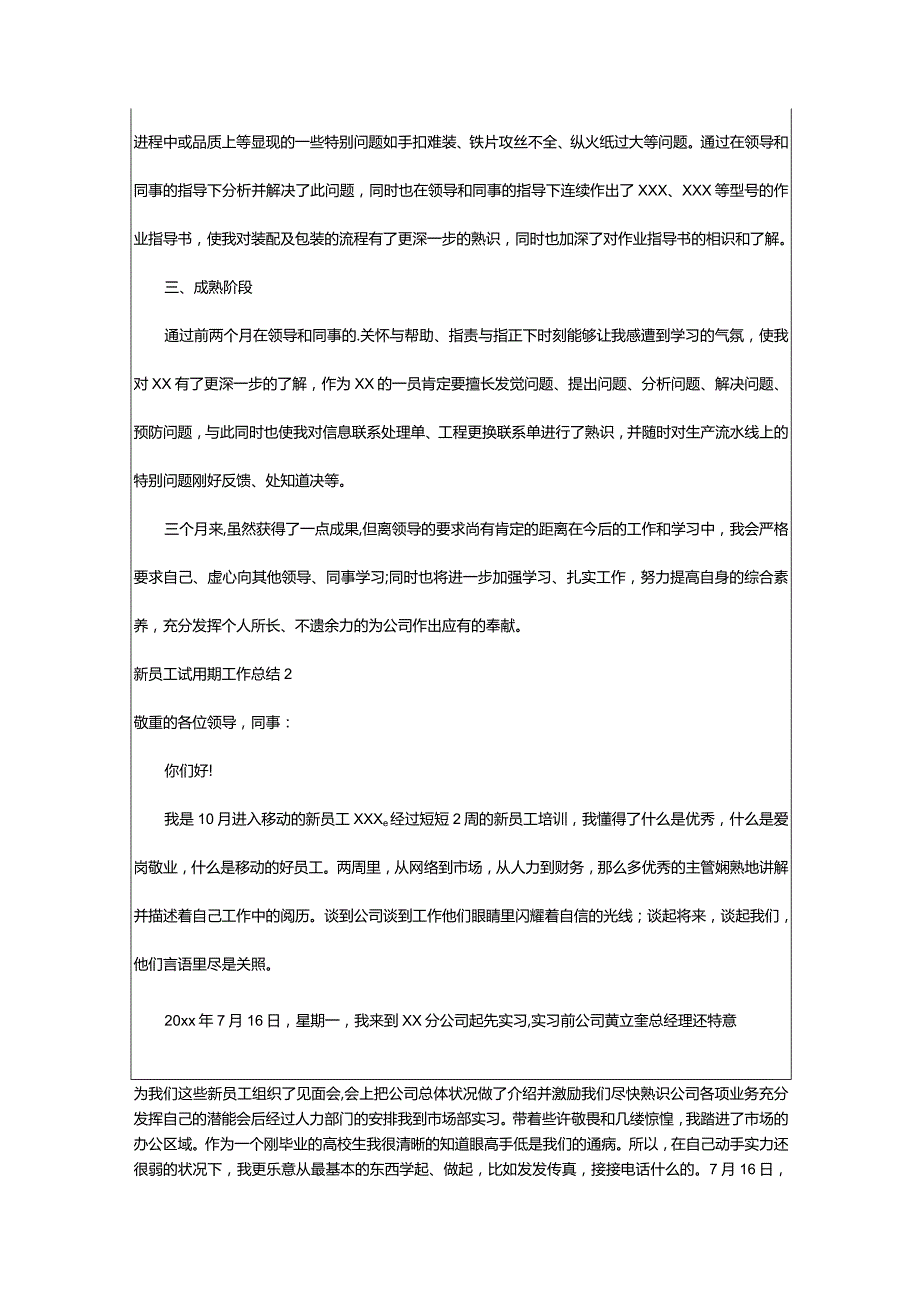 2024年新员工试用期工作总结（优秀）.docx_第2页