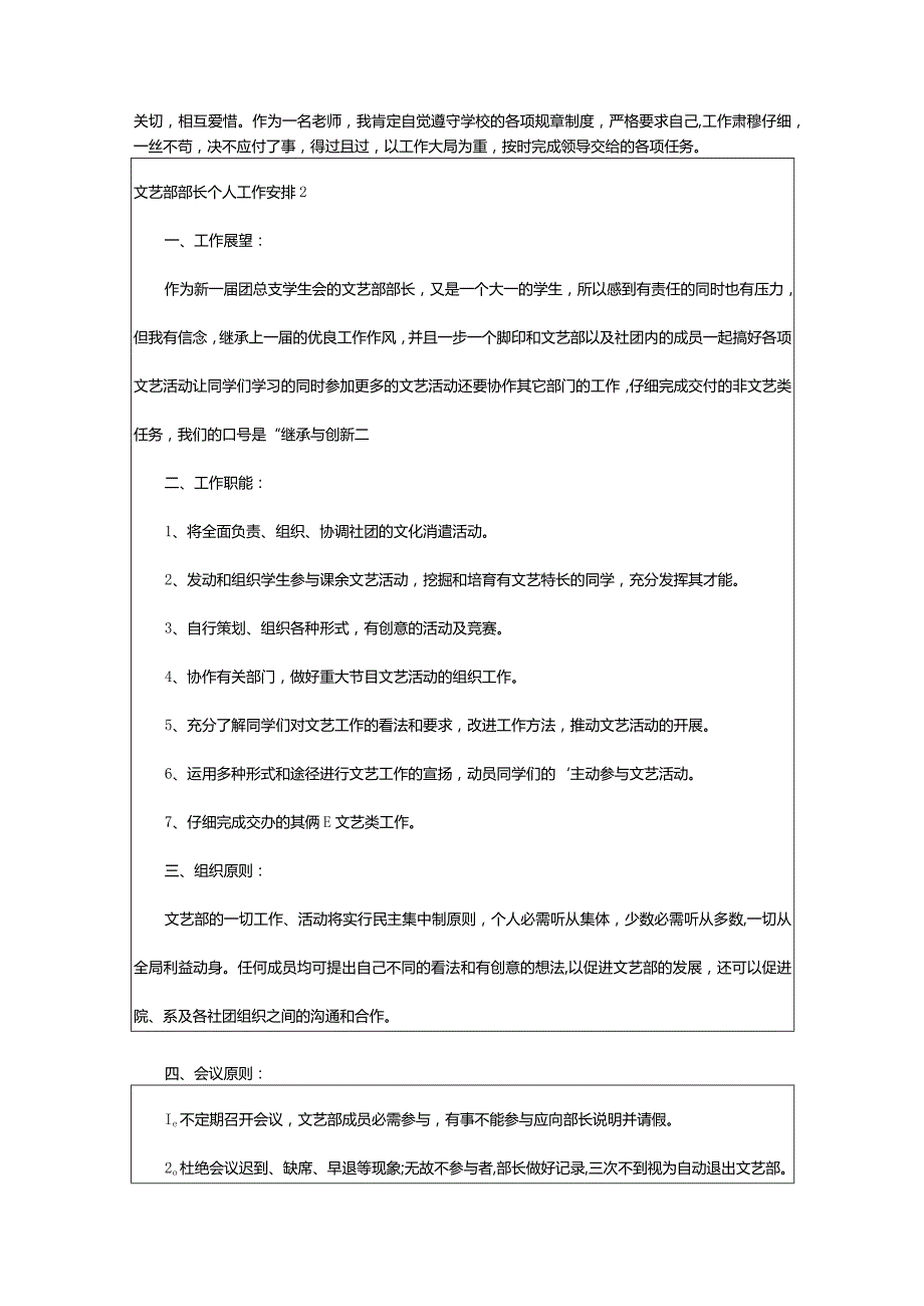 2024年文艺部部长个人工作计划.docx_第2页