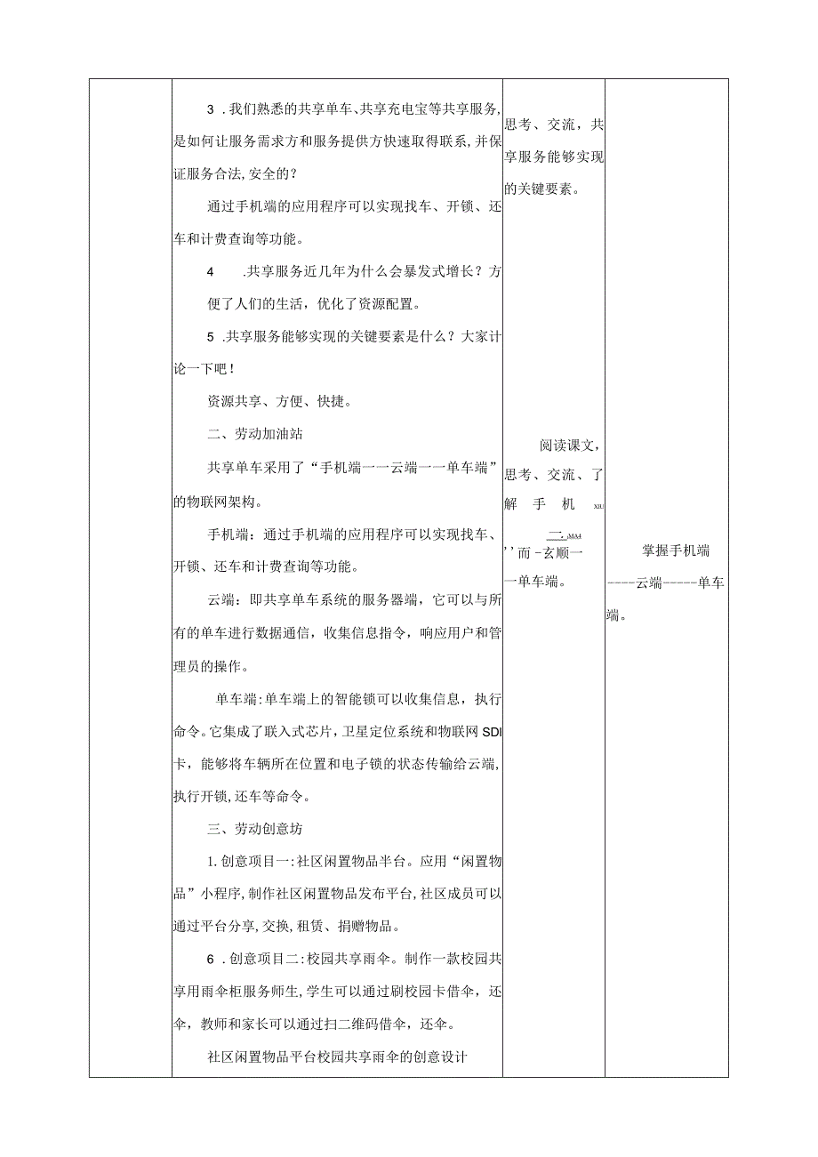 【浙教版】五年级下册《劳动》项目四任务二《设计共享服务方案》教案.docx_第2页