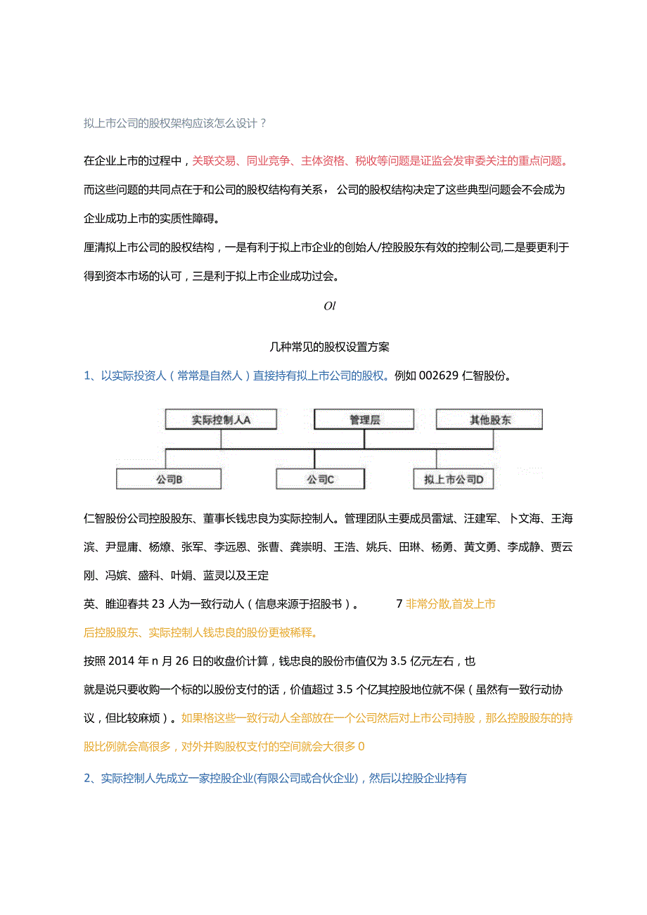 拟上市公司的股权架构应该怎么设计？.docx_第1页