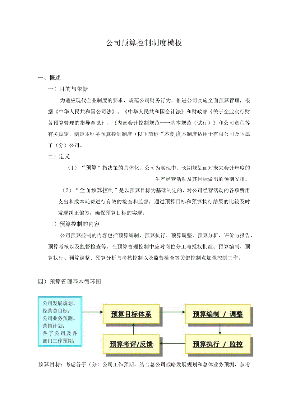 ____公司预算控制制度模板.docx_第1页