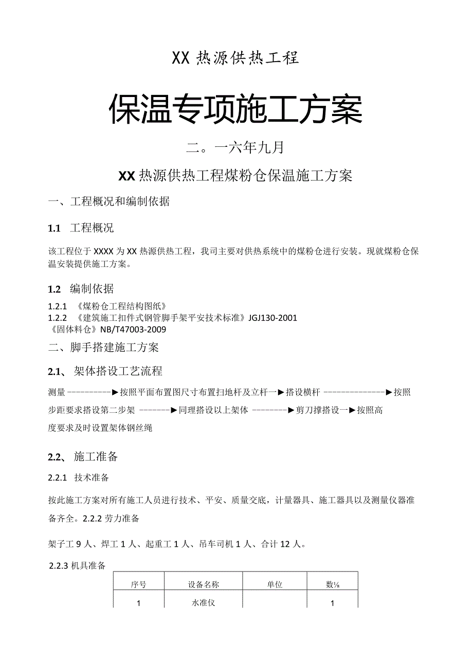 煤粉仓保温施工方案.docx_第1页