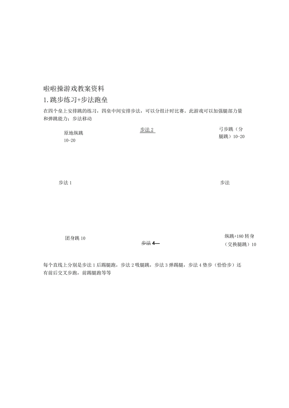 啦啦操游戏教案资料.docx_第1页