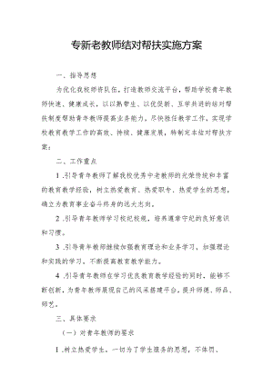 专新老教师结对帮扶实施方案.docx