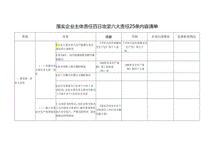 落实企业主体责任百日攻坚六大责任25条内容清单.docx