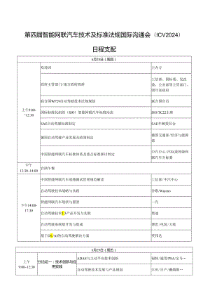 智能网联汽车技术及标准法规国际交流会ICV2024.docx