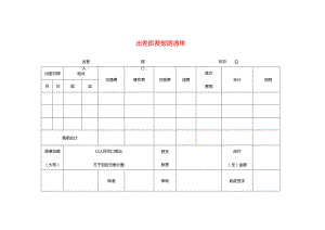 出差旅费报销清单模板.docx