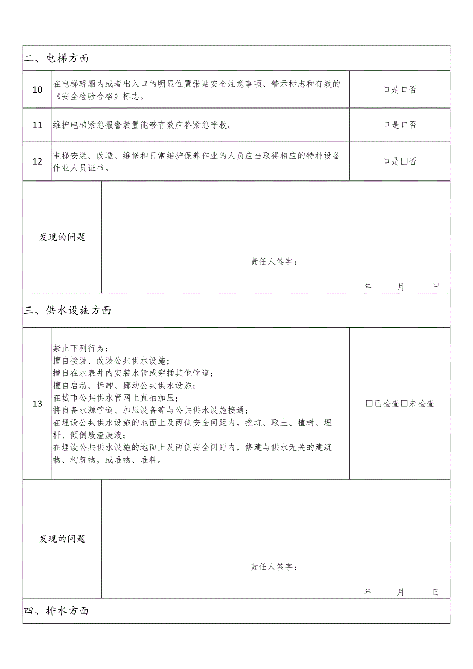 物业企业安全生产自查表全套.docx_第2页