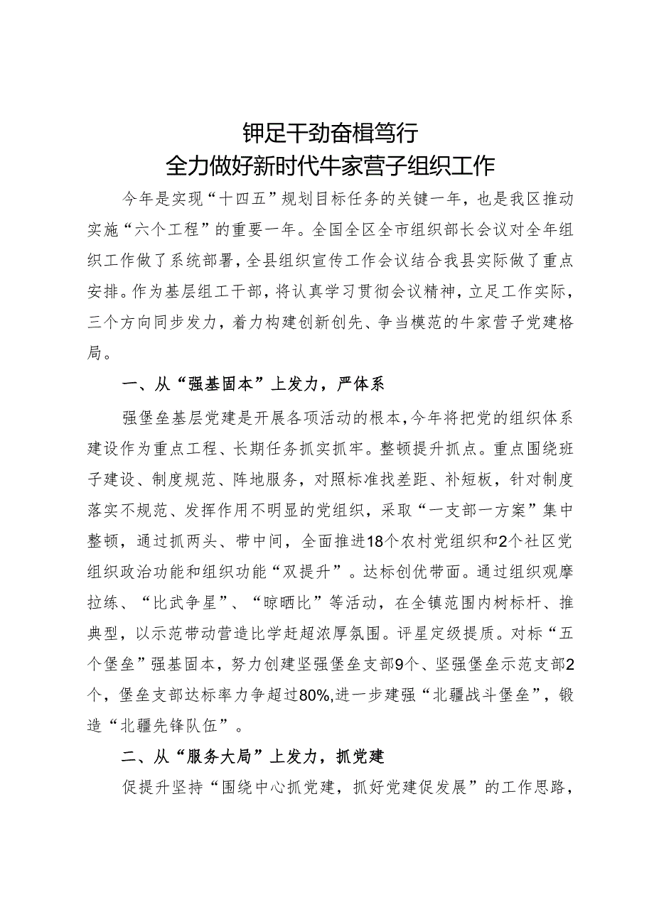 镇党委组织委员在组织工作会议上的发言.docx_第1页