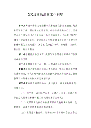 XX县林长巡林工作制度.docx