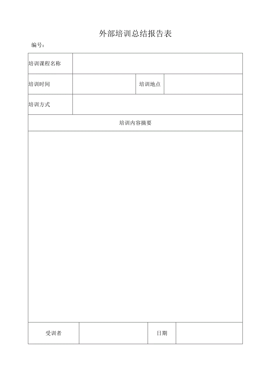 外部培训总结报告表.docx_第1页