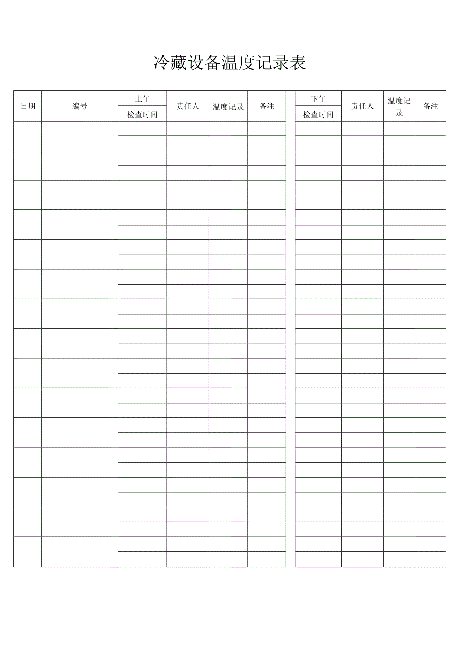 冷藏设备温度记录表.docx_第1页