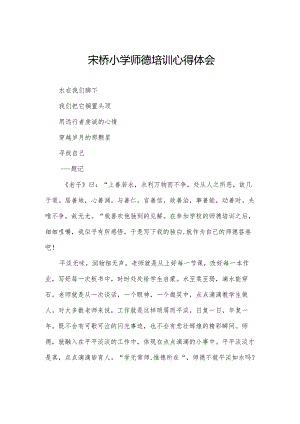 宋桥小学师德培训心得体会.docx