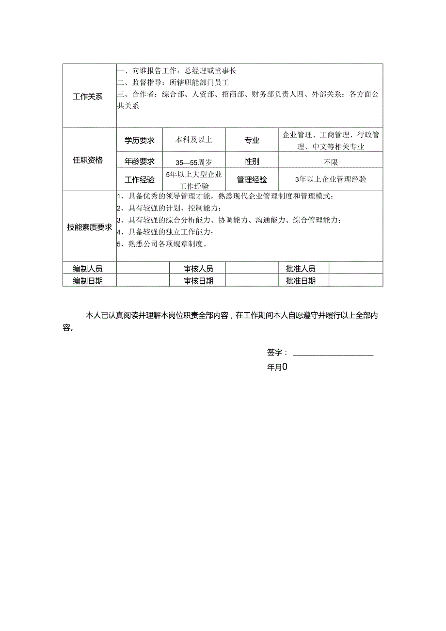 体育馆经理岗位职责说明书.docx_第2页