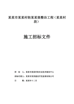 增城市朱村街凤岗渠整治工程(朱村段)施工招标文件.doc