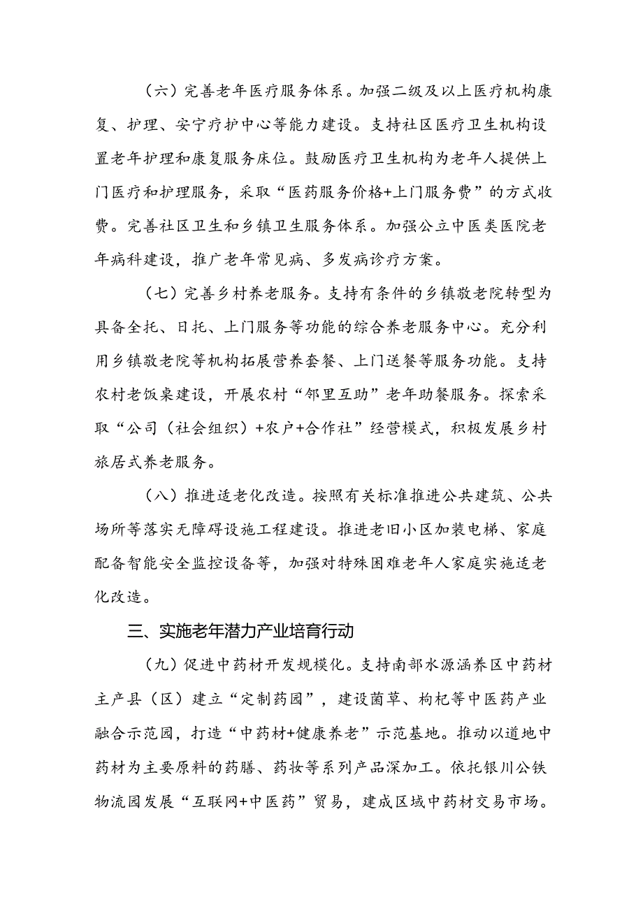 宁夏回族自治区促进银发经济发展增进老年人福祉实施方案.docx_第3页