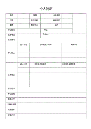 医生个人简历模板.docx