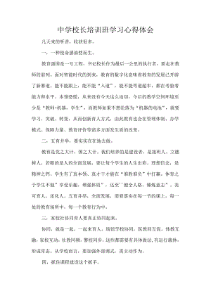 中学校长培训班学习心得体会.docx