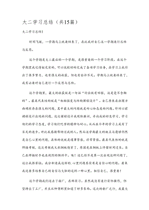 大二学习总结（共15篇）.docx