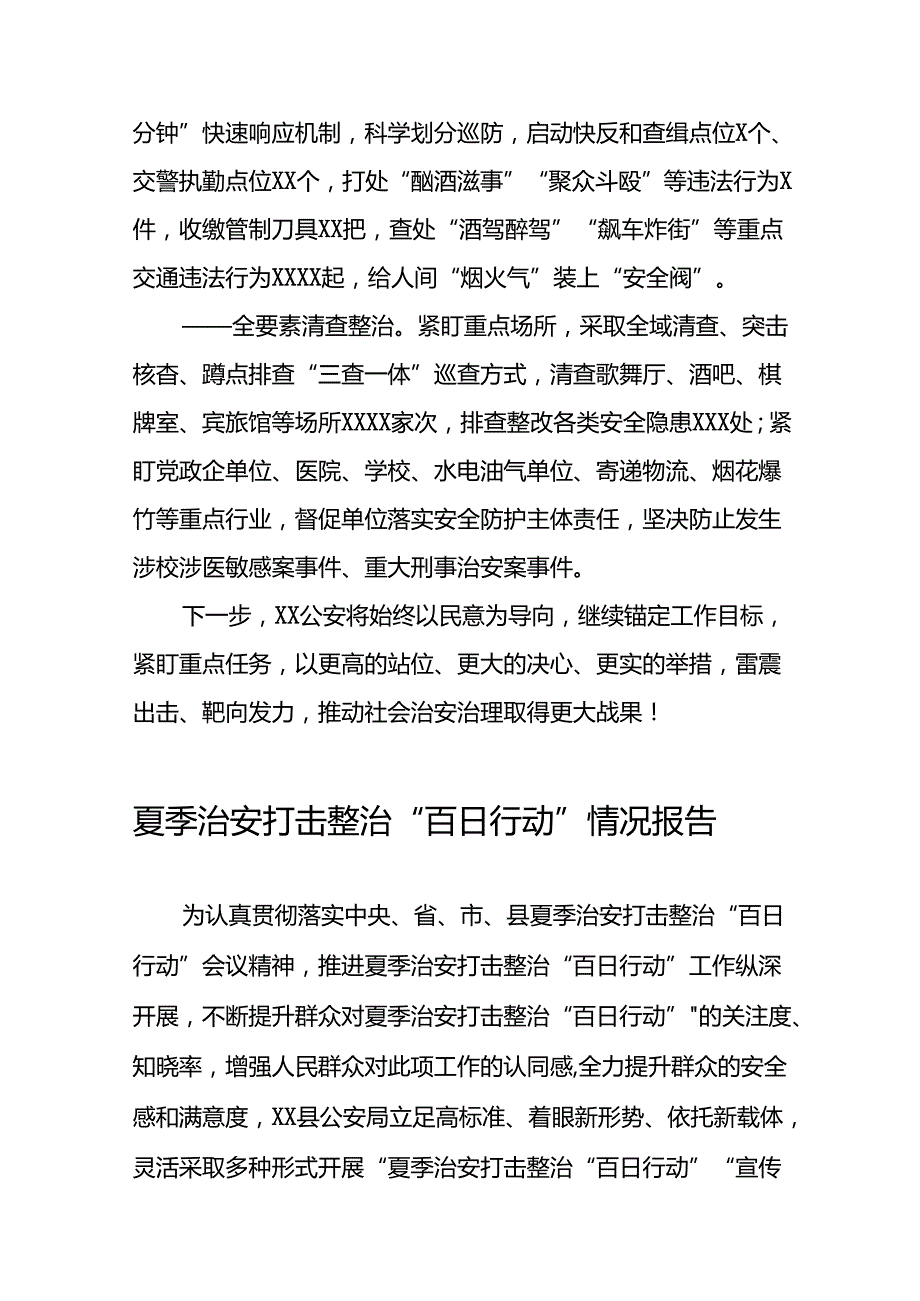 2024年公安夏季治安打击整治行动工作总结(24篇).docx_第3页