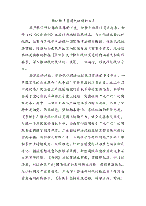 执纪执法贯通交流研讨发言.docx