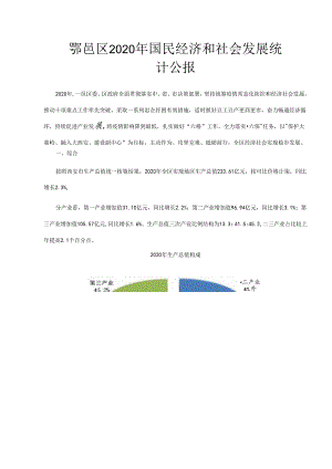 鄠邑区2020年国民经济和社会发展统计公报.docx