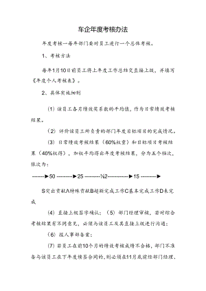 车企年度考核办法.docx