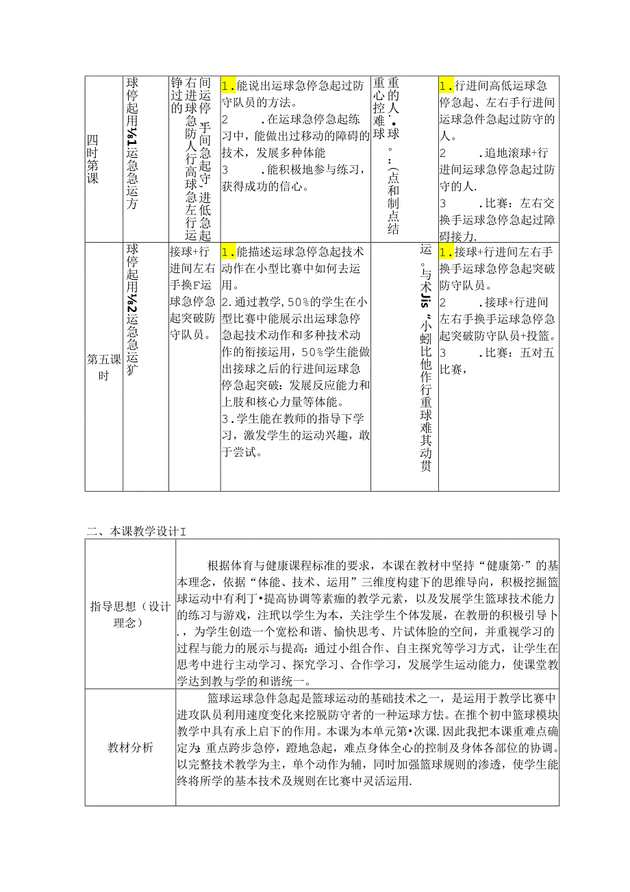 初中体育：原创水平四八年级篮球：运球急停急起的活动方法.docx_第2页