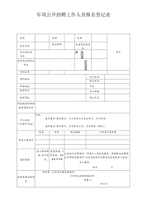 专项公开招聘工作人员报名登记表.docx