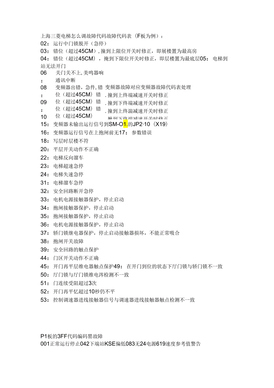 上海三菱电梯怎么调故障代码答案.docx_第1页