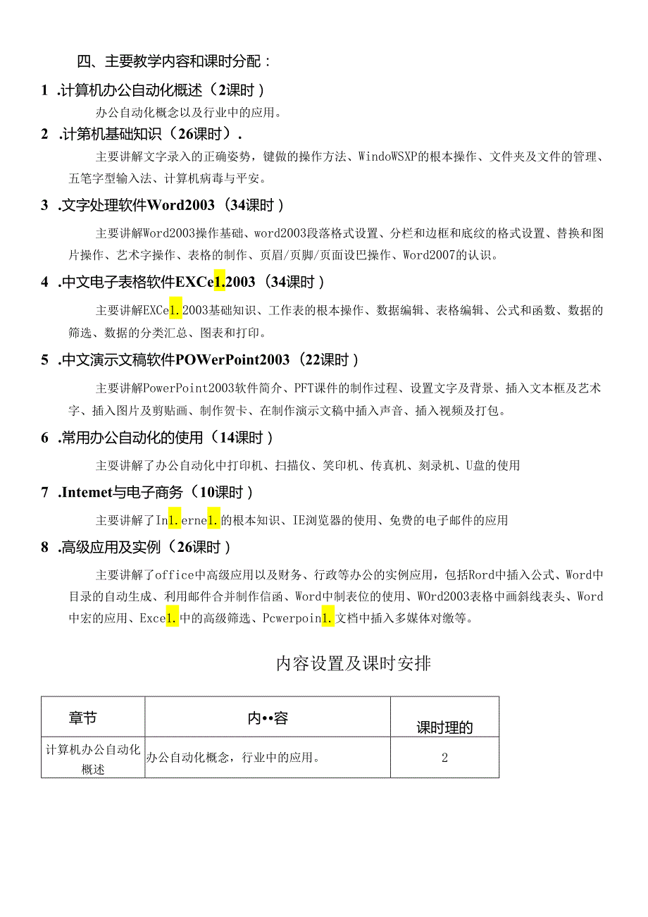 《计算机办公自动化》模块的教学计划.docx_第3页