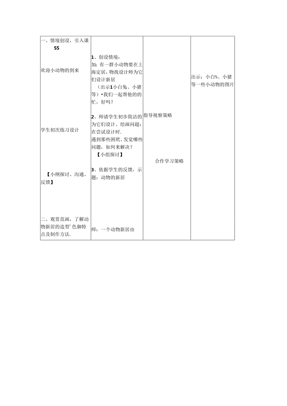 二年级上美术教案-动物的新居_上海版.docx_第2页