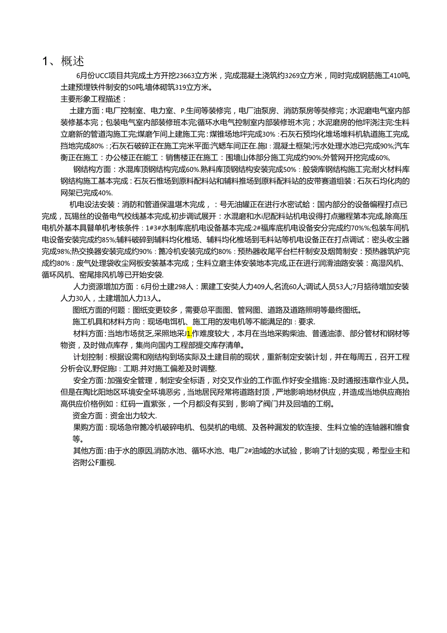 中建材国际装备UCC水泥厂项目进度报告.docx_第2页