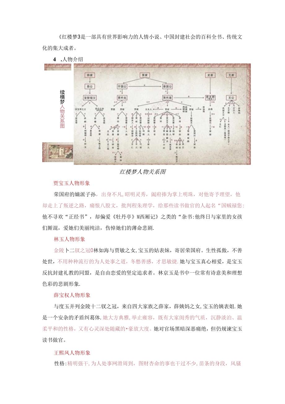 《红楼梦》整本书阅读系列精品课程（知识梳理与阅读检测）.docx_第2页