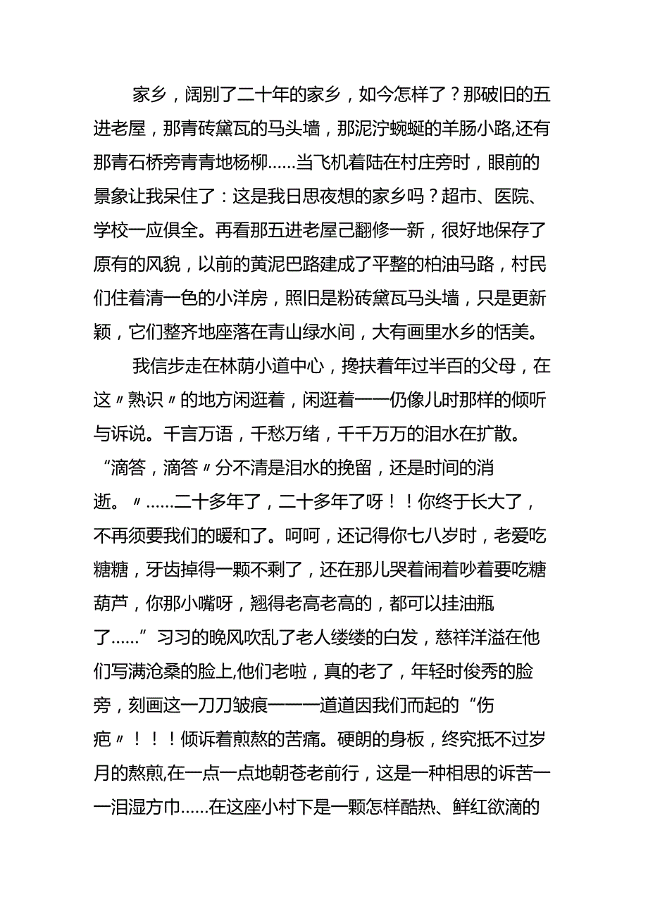 二十年后回故乡作文七篇.docx_第2页