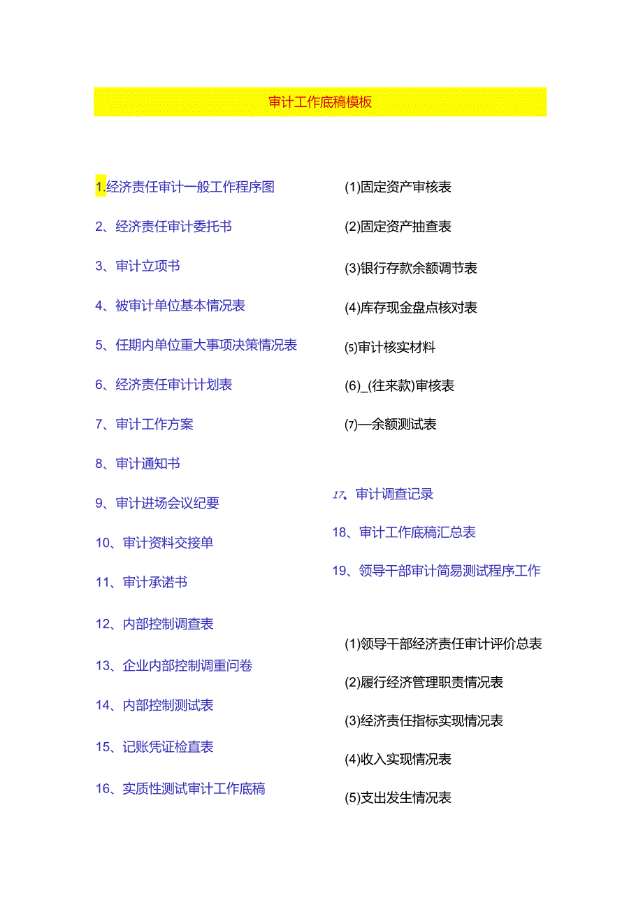 经济责任审计工作底稿模板.docx_第1页