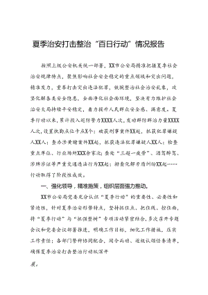 派出所开展夏季治安打击整治“百日行动”情况总结报告(十篇).docx