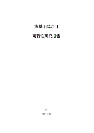 煤基甲醇项目可行性研究报告.docx