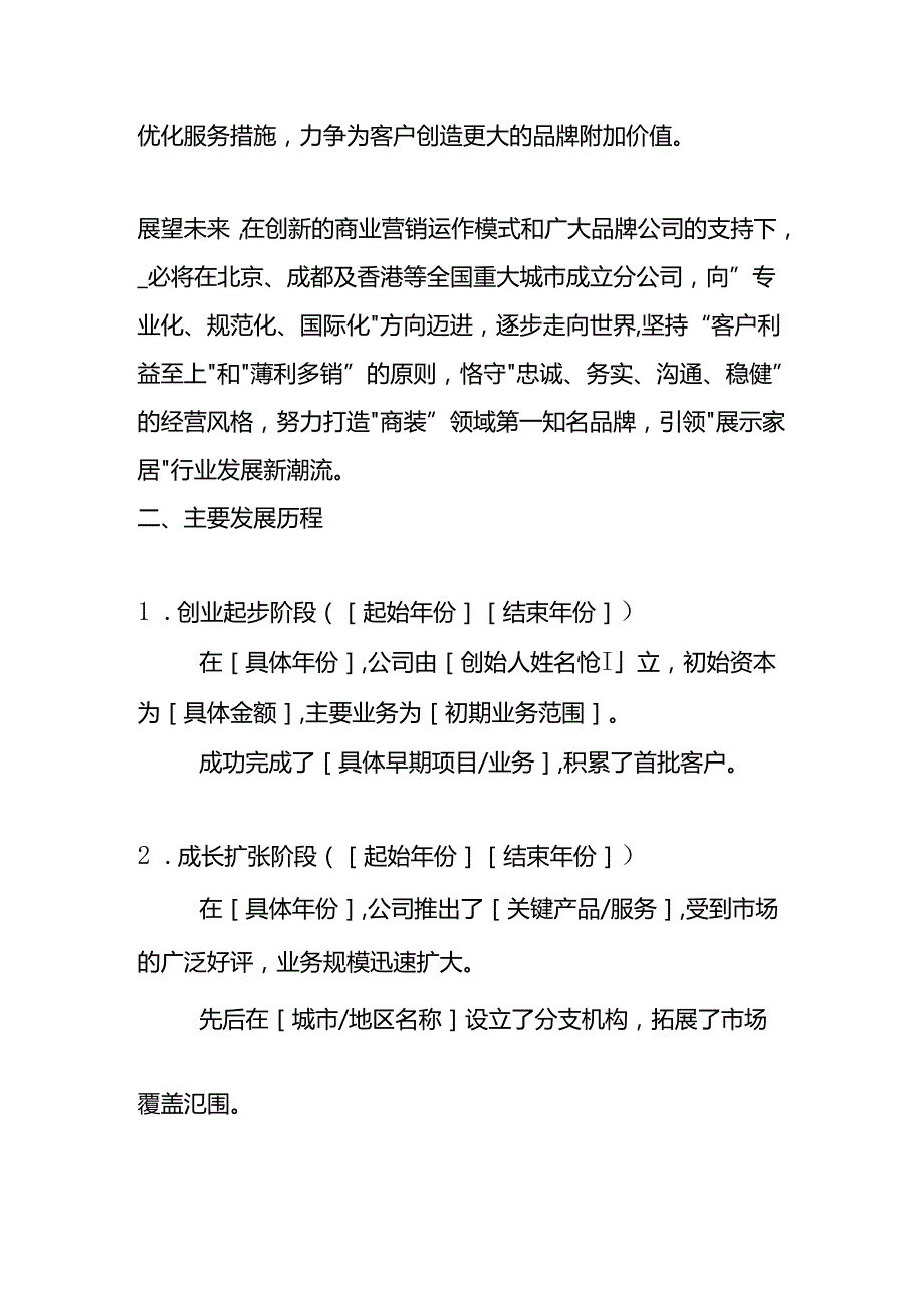 公司主要发展历程及后续发展规划模板.docx_第3页