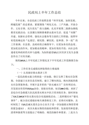 民政局工作总结.docx