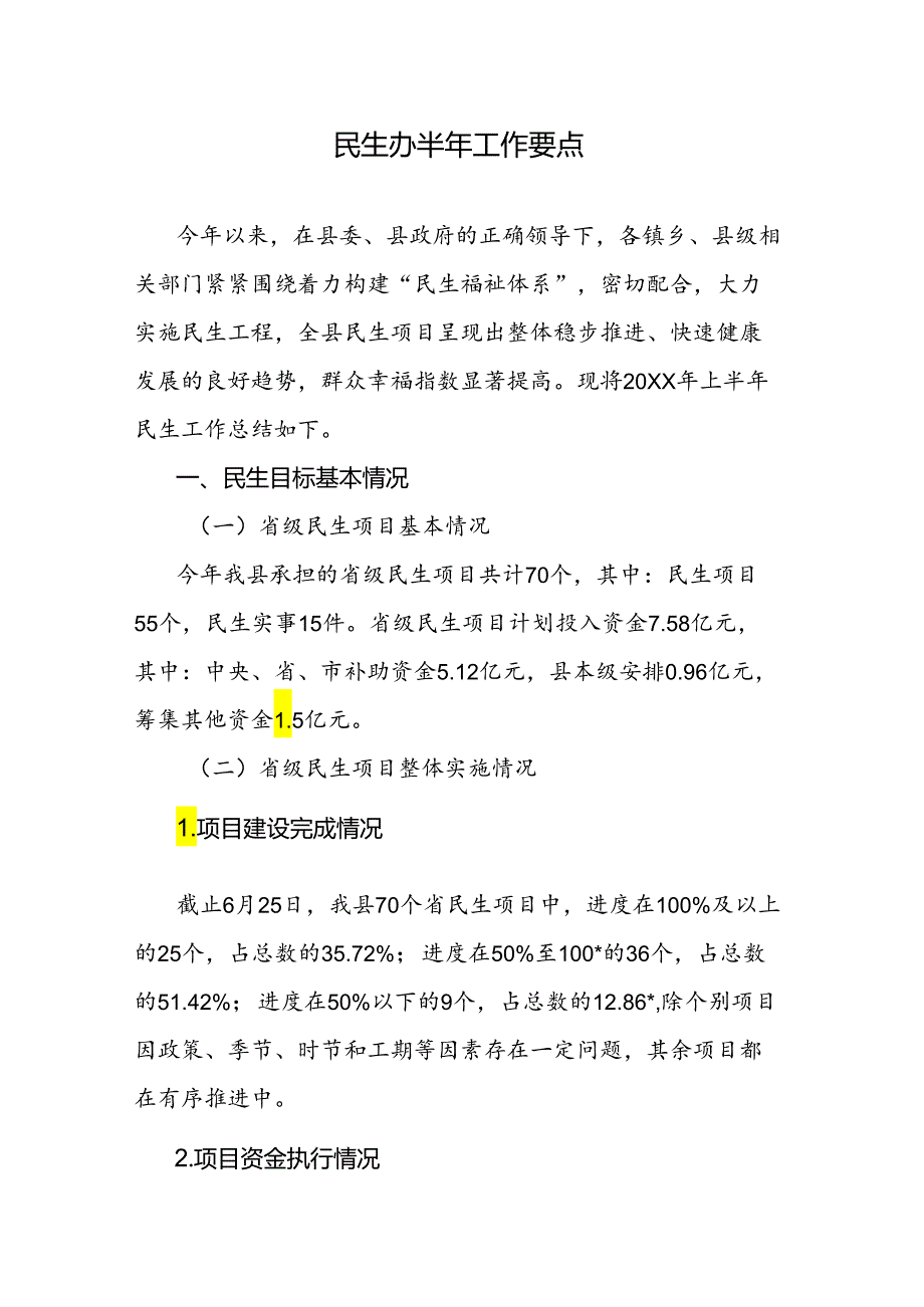 民生办半年工作要点.docx_第1页