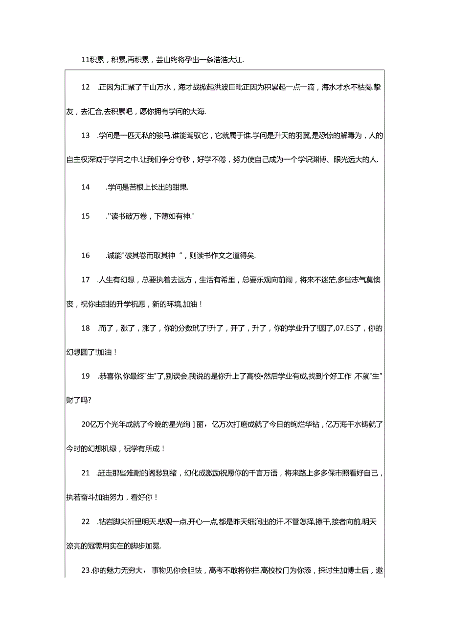 2024年升学考试祝福语.docx_第2页