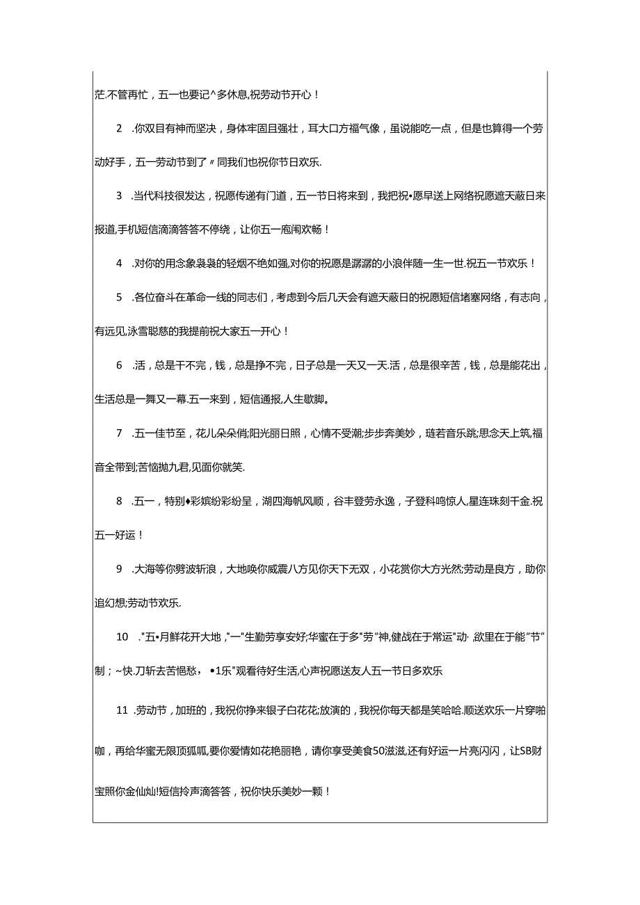 2024年5.1送给客户的祝福语（集锦16篇）.docx_第2页