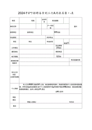 2024年公开招聘备案制工作人员报名登记表.docx