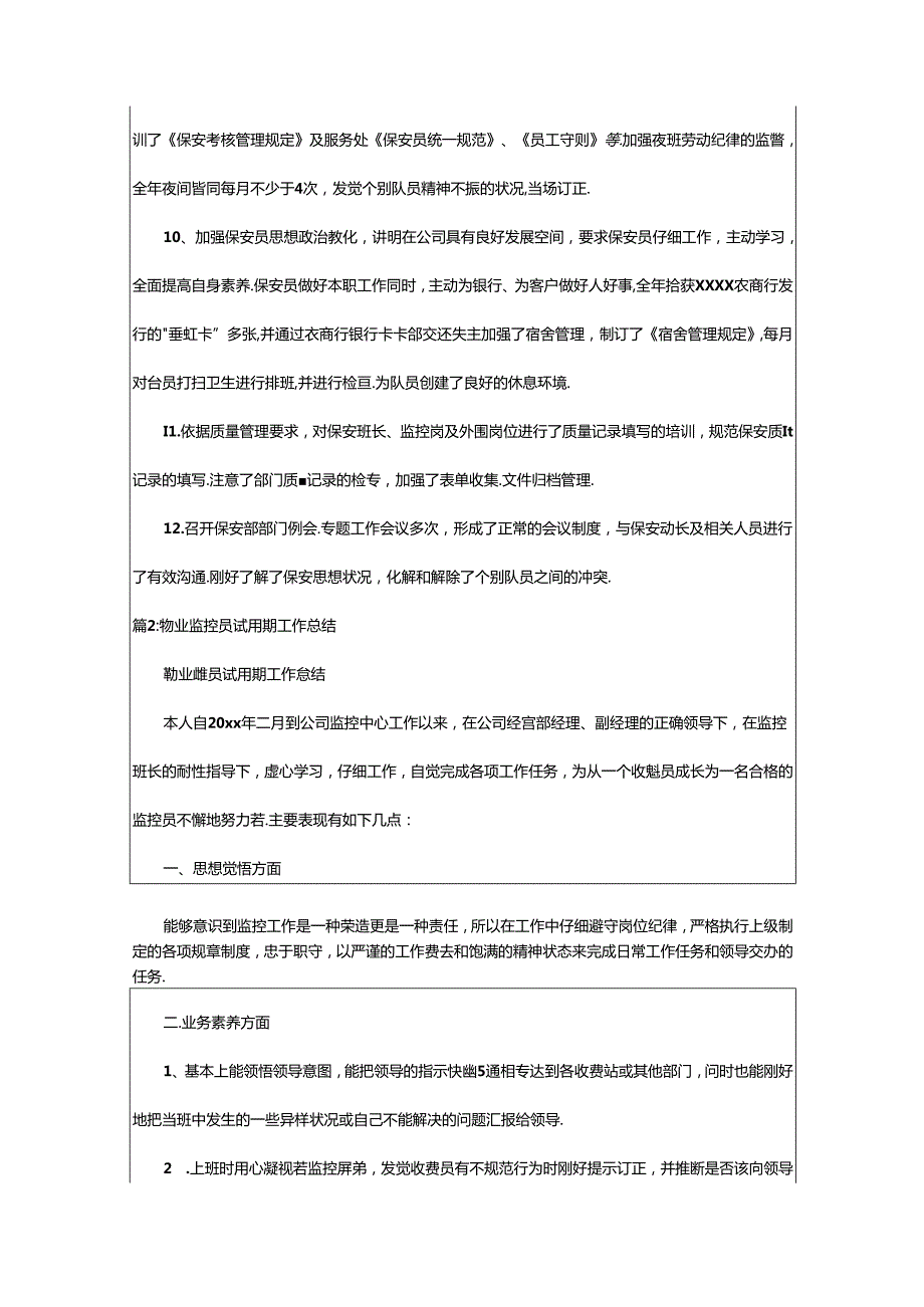 2024年小区物业监控员个人年度工作总结（精选13篇）.docx_第3页