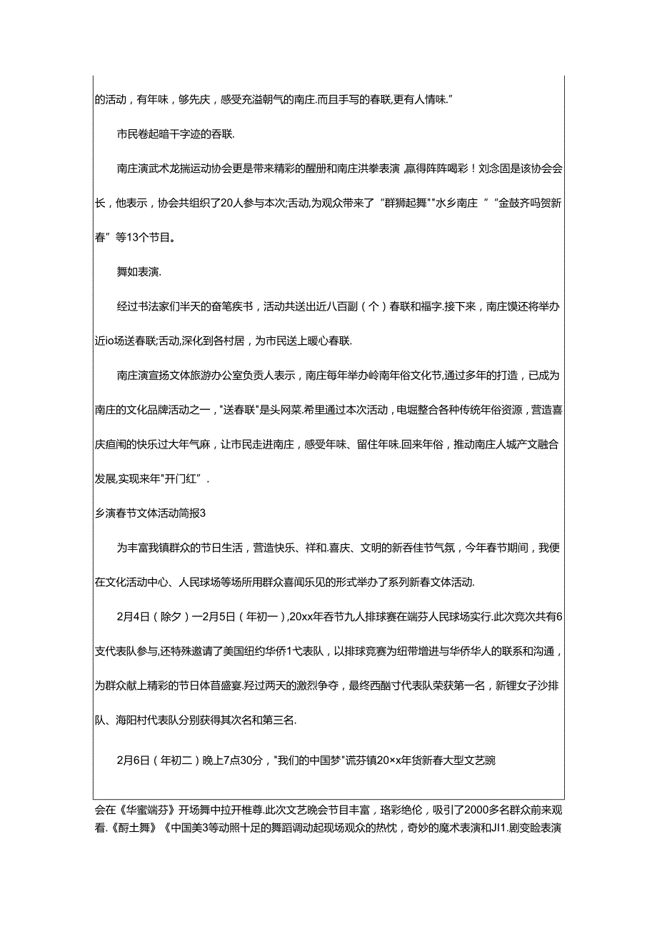 2024年乡镇春节文体活动简报（通用20篇）.docx_第2页